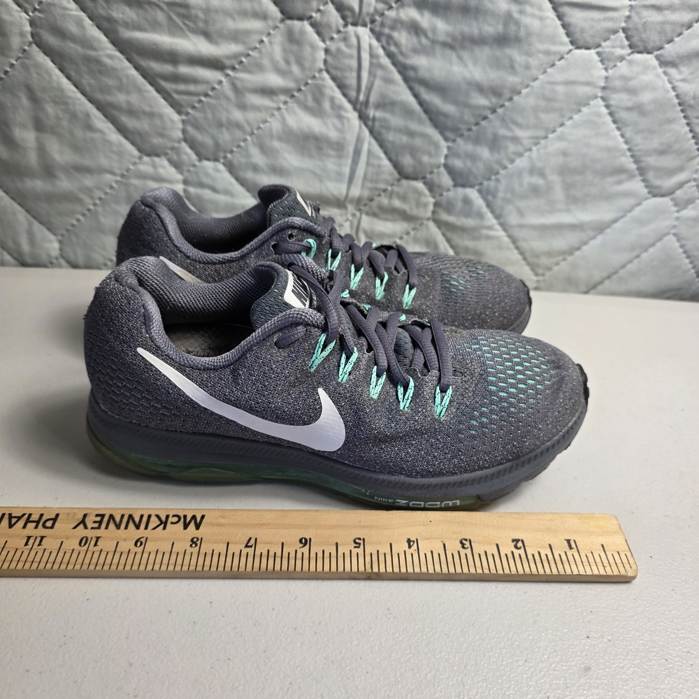 Nike Zoom All Out Low FlyKnit  Women’s Gray Teal Running Shoes Sneakers Sz 7 - Picture 3 of 8